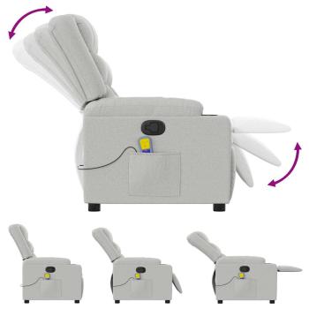 Massagesessel Wolkengrau Stoff