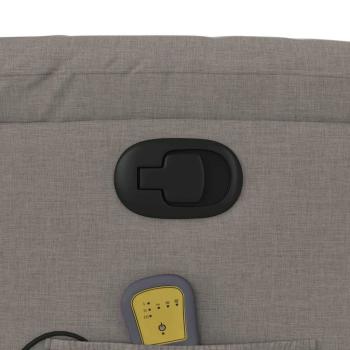 Massagesessel mit Aufstehhilfe Taupe Stoff