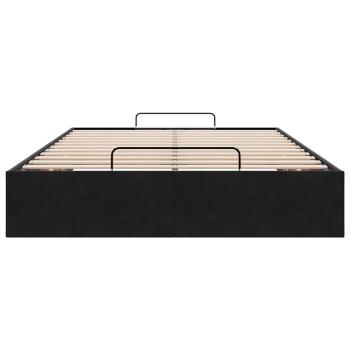 Ottoman-Bett ohne Matratze Schwarz 120x200 cm Samt
