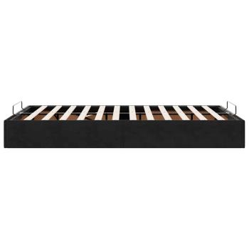 Ottoman-Bett ohne Matratze Schwarz 120x200 cm Samt