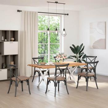 Esstisch Hellbraun 180x100x74 cm Massivholz Eiche Rechteckig