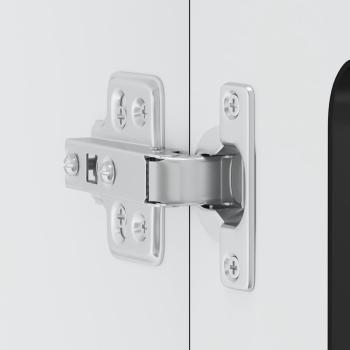 Küchen-Hängeschrank mit Glastür Kalmar Schwarz Holzwerkstoff