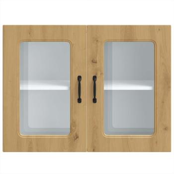 Küchen-Hängeschrank mit Glastür Kalmar Artisan-Eiche Holzwerkstoff