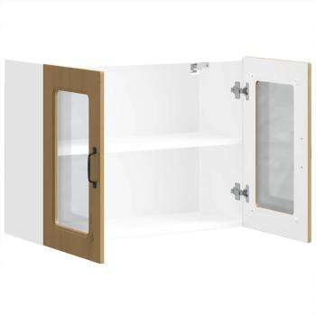 Küchen-Hängeschrank mit Glastür Kalmar Artisan-Eiche Holzwerkstoff