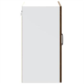 Küchen-Hängeschrank mit Glastür Kalmar Braun Eichen-Optik