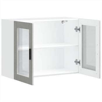 Küchen-Hängeschrank mit Glastür Porto Betongrau