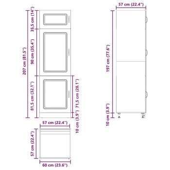 Küchenschrank Kalmar Schwarz Holzwerkstoff