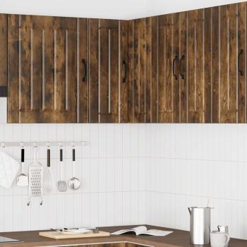 Küchen-Eckhängeschrank Lucca Räuchereiche Holzwerkstoff