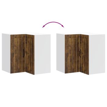 Küchen-Eckhängeschrank Lucca Räuchereiche Holzwerkstoff