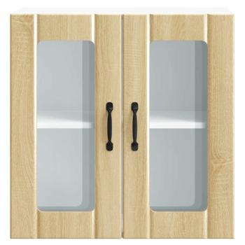 Küchen-Hängeschrank mit Glastür Sonoma-Eiche Holzwerkstoff