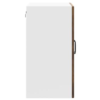 Küchen-Hängeschrank mit Glastür Räuchereiche Holzwerkstoff