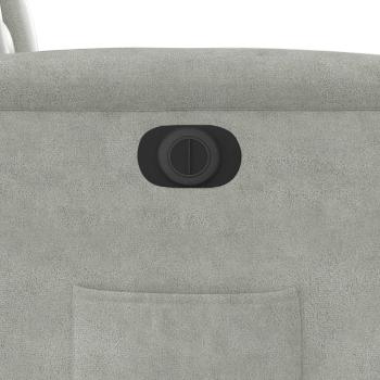 Relaxsessel Aufstehhilfe Elektrisch Hellgrau Mikrofasergewebe
