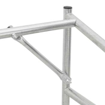 Brennholzregal mit Regenschutz 100x60x200 cm Verzinkter Stahl