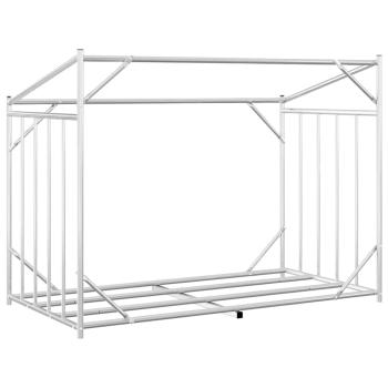 Brennholzregal mit Regenschutz 151x80,5x110,5 cm Stahl Verzinkt