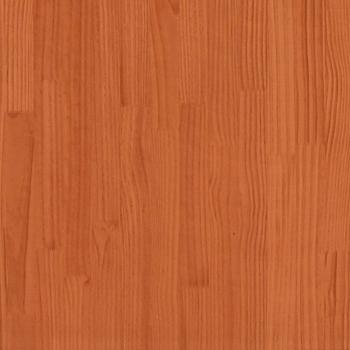 Kopfteil mit Bücherregal L-Form Wachsbraun 140 cm Massivholz