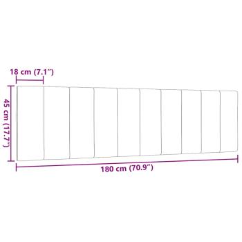 Kopfteil-Kissen Hellgrau 180 cm Stoff