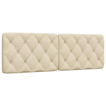 ARDEBO.de - Kopfteil-Kissen Creme 160 cm Stoff