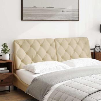 Kopfteil-Kissen Creme 160 cm Stoff