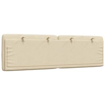 Kopfteil-Kissen Creme 160 cm Stoff