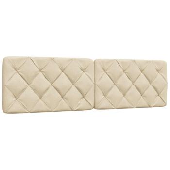 ARDEBO.de - Kopfteil-Kissen Creme 180 cm Stoff