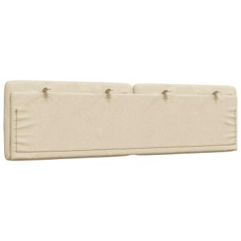 Kopfteil-Kissen Creme 180 cm Stoff