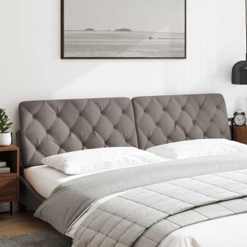Kopfteil-Kissen Taupe 200 cm Stoff