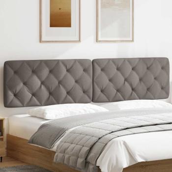 Kopfteil-Kissen Taupe 200 cm Stoff