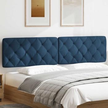 Kopfteil-Kissen Blau 200 cm Stoff