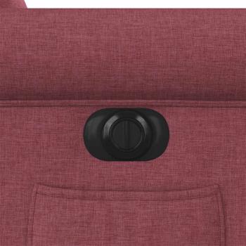 Relaxsessel Elektrisch Weinrot Stoff