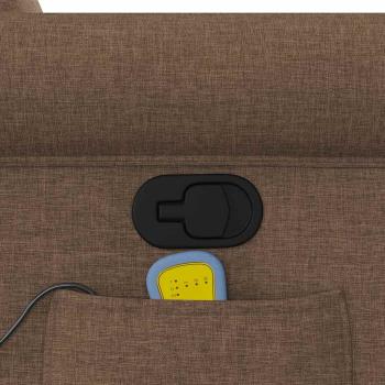 Massagesessel mit Aufstehhilfe Braun Stoff