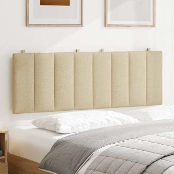 Kopfteil-Kissen Creme 120 cm Stoff
