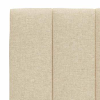 Kopfteil-Kissen Creme 120 cm Stoff