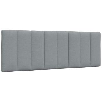 ARDEBO.de - Kopfteil-Kissen Hellgrau 140 cm Stoff