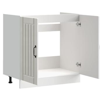 Spülenunterschrank Lucca Hochglanz-Weiß Holzwerkstoff