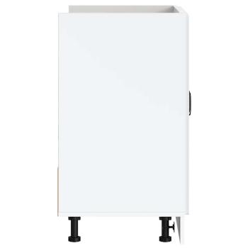 Spülenunterschrank Lucca Hochglanz-Weiß Holzwerkstoff