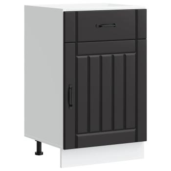Küchen-Unterschrank Lucca Schwarz Holzwerkstoff
