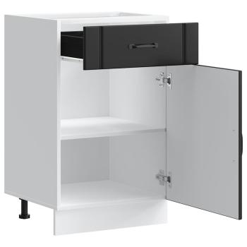 Küchen-Unterschrank Lucca Schwarz Holzwerkstoff