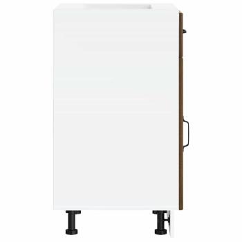 Küchen-Unterschrank Lucca Braun Eichen-Optik Holzwerkstoff