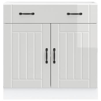 Küchen-Unterschrank Lucca Hochglanz-Weiß Holzwerkstoff