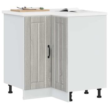 ARDEBO.de - Küchen-Eckunterschrank Lucca Grau Sonoma Holzwerkstoff