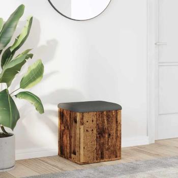 ARDEBO.de - Sitzbank mit Stauraum Altholz-Optik 42x42x45 cm Holzwerkstoff