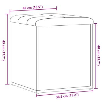 Sitzbank mit Stauraum Altholz-Optik 42x42x45 cm Holzwerkstoff