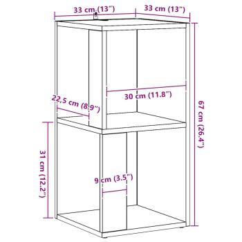 Eckregal Artisan-Eiche 33x33x67 cm Holzwerkstoff
