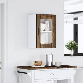 Küchen-Hängeschrank mit Glastür Lucca Räuchereiche