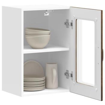 Küchen-Hängeschrank mit Glastür Lucca Räuchereiche