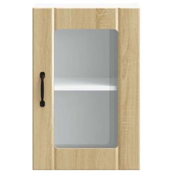 Küchen-Hängeschrank mit Glastür Lucca Sonoma-Eiche