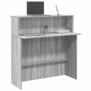 ARDEBO.de - Empfangstheke Grau Sonoma 100x50x103,5 cm Holzwerkstoff
