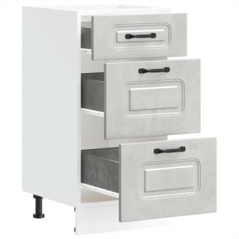 Küchenunterschrank Kalmar Betongrau Holzwerkstoff