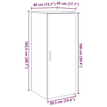 Lagerschrank Betongrau 40x45x103,5 cm Holzwerkstoff