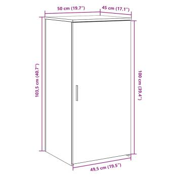 Lagerschrank Schwarz 50x45x103,5 cm Holzwerkstoff
